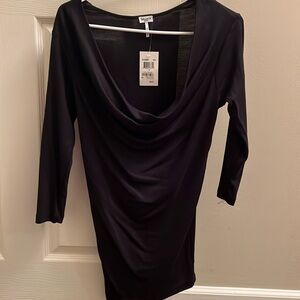 New Splendid black long sleeve scoop neck shirt